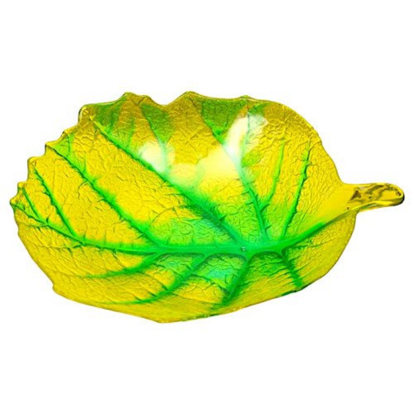 Large Crystal Glass Betel Leaf Shape Fruit Bowl Creative for Home Hotel Restaurant Snacks Afternoon Tea Fruit Basket