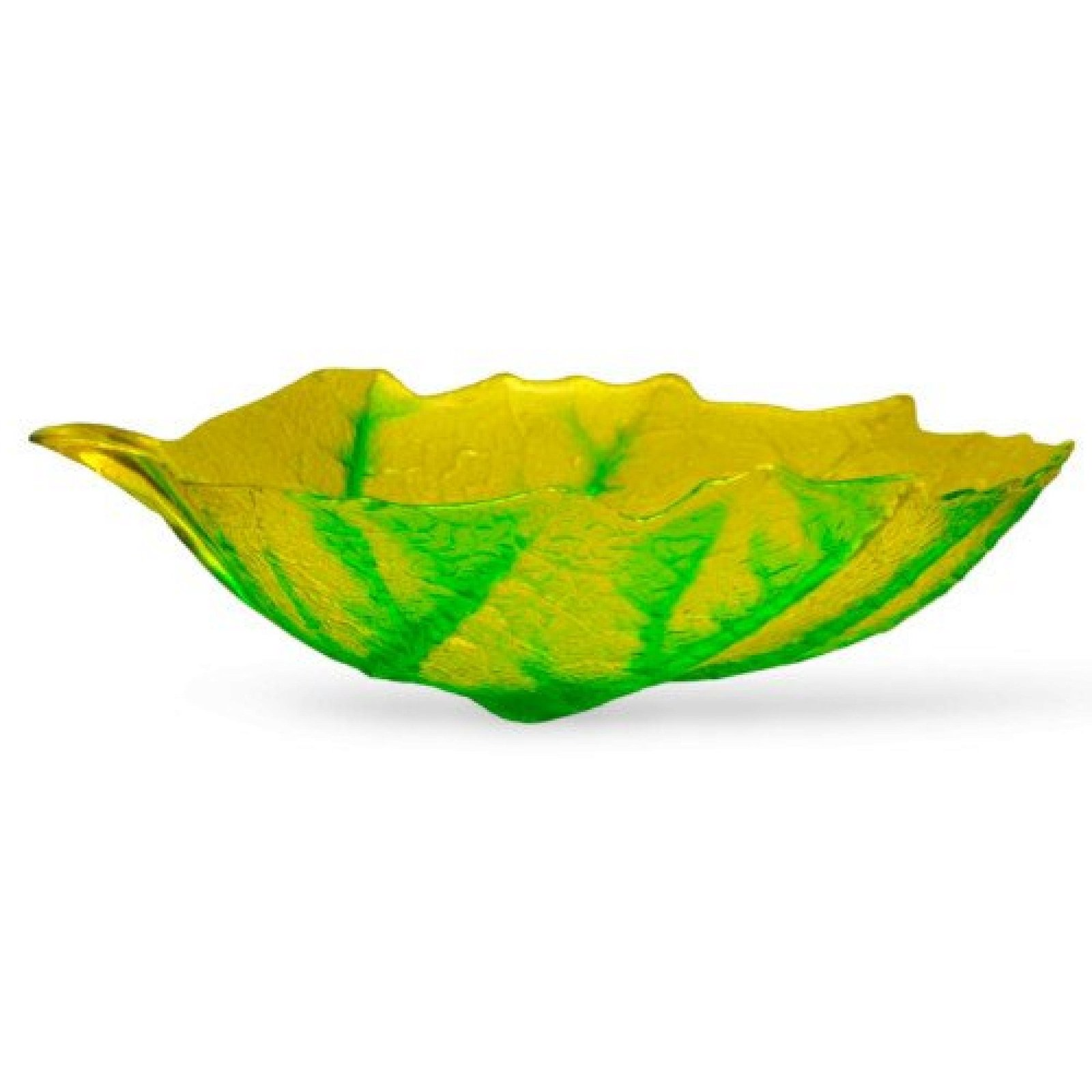 Large Crystal Glass Betel Leaf Shape Fruit Bowl Creative for Home Hotel Restaurant Snacks Afternoon Tea Fruit Basket