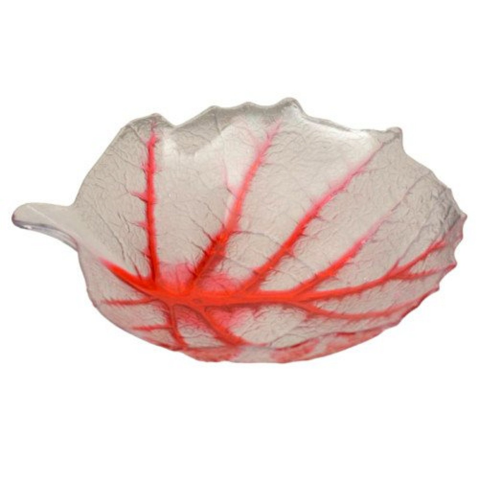 Large Crystal Glass Betel Leaf Shape Fruit Bowl Creative for Home Hotel Restaurant Snacks Afternoon Tea Fruit Basket