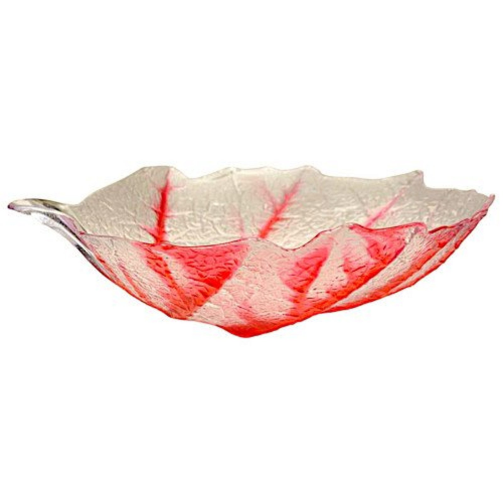 Large Crystal Glass Betel Leaf Shape Fruit Bowl Creative for Home Hotel Restaurant Snacks Afternoon Tea Fruit Basket