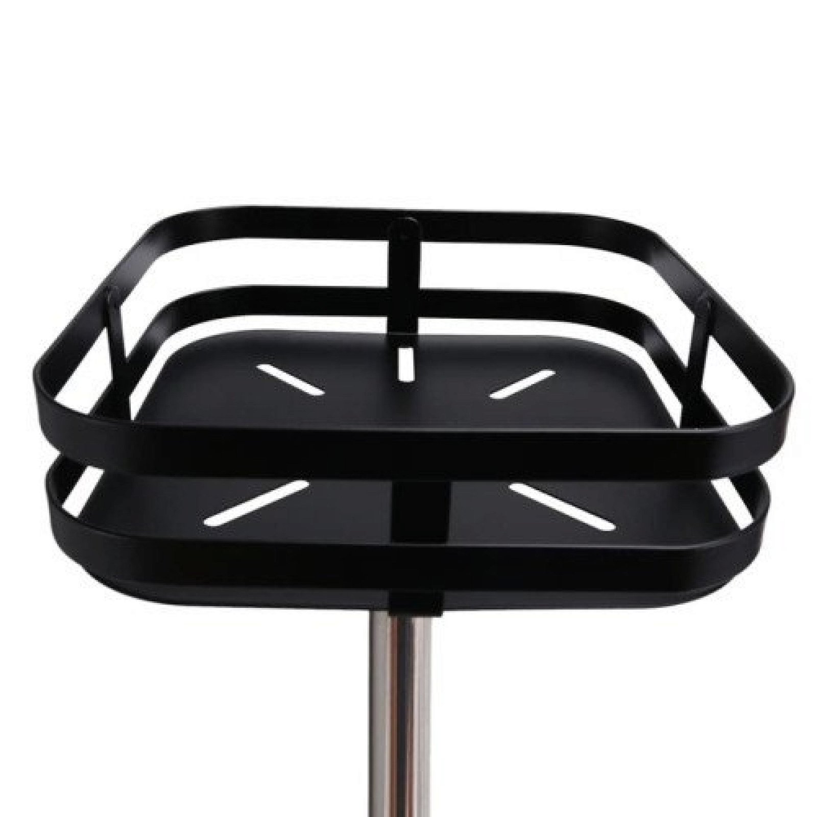 360° Rotating Square Metal Kitchen Organizer Multi-Purpose Storage Rack 2 Tier