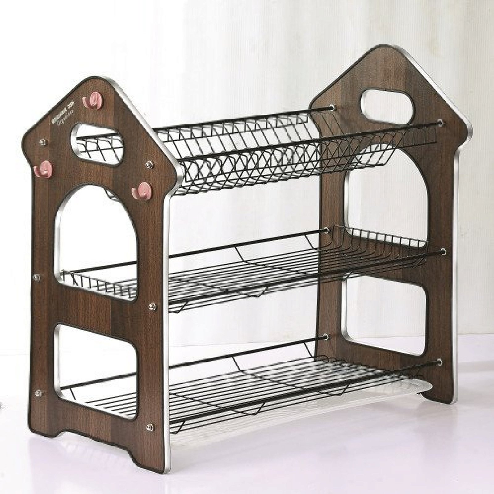 WoodWave 3 Tier Dish Organizer Water Proof Laminated Board RG. Series