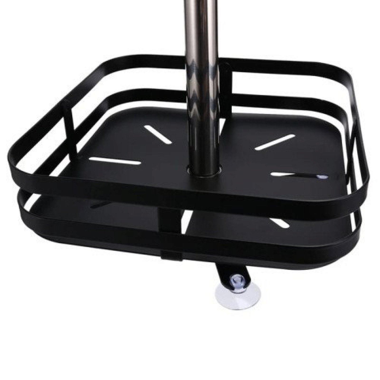 360° Rotating Square Metal Kitchen Organizer Multi-Purpose Storage Rack 2 Tier