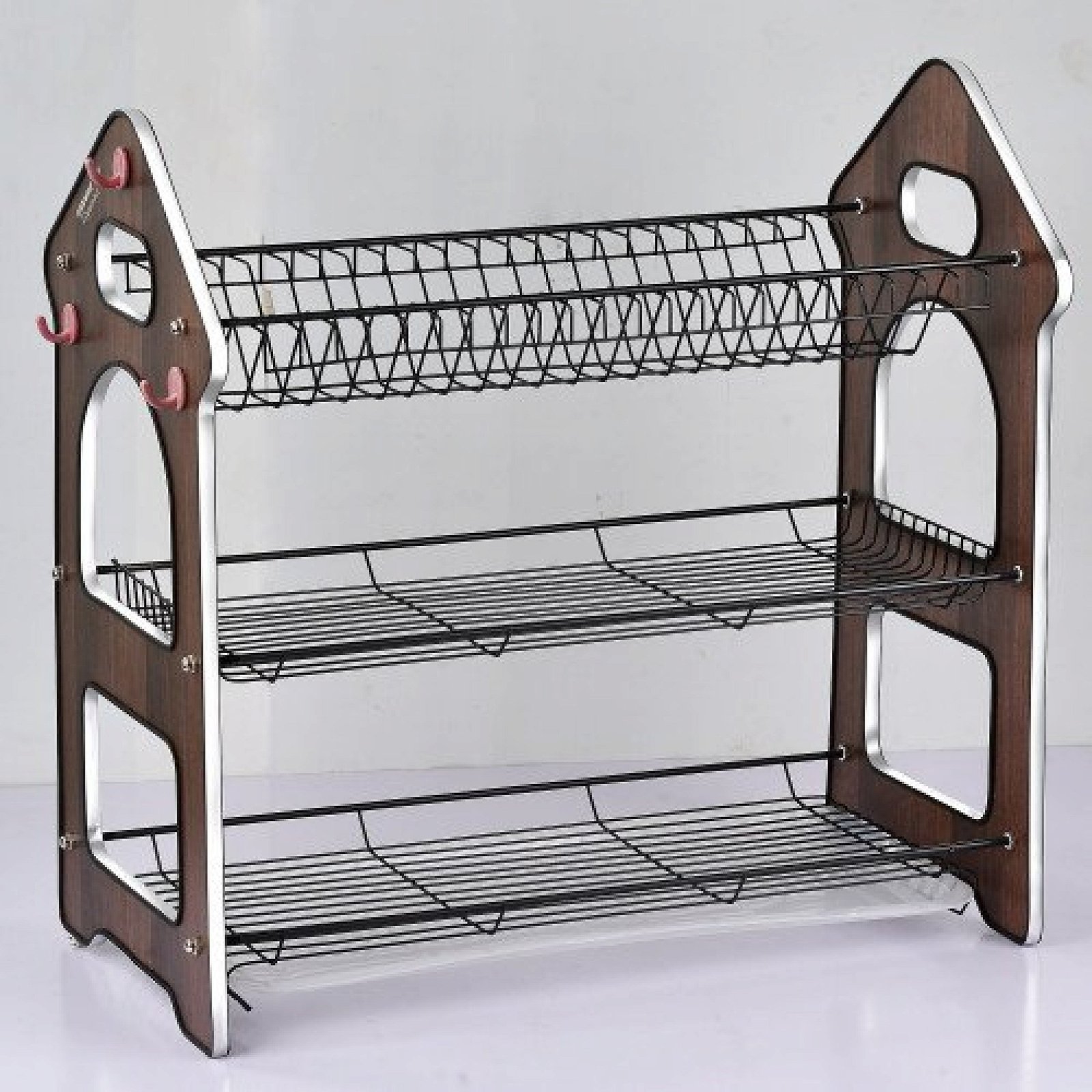 WoodWave 3 Tier Dish Organizer Water Proof Laminated Board RG. Series