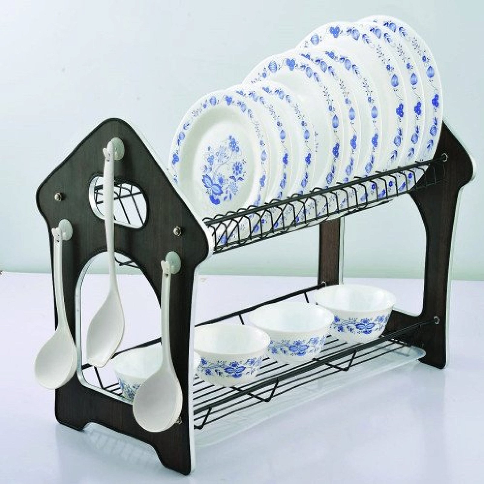 WoodWave 2 Tier Dish Organizer Water Proof Laminated Board Rg. Series