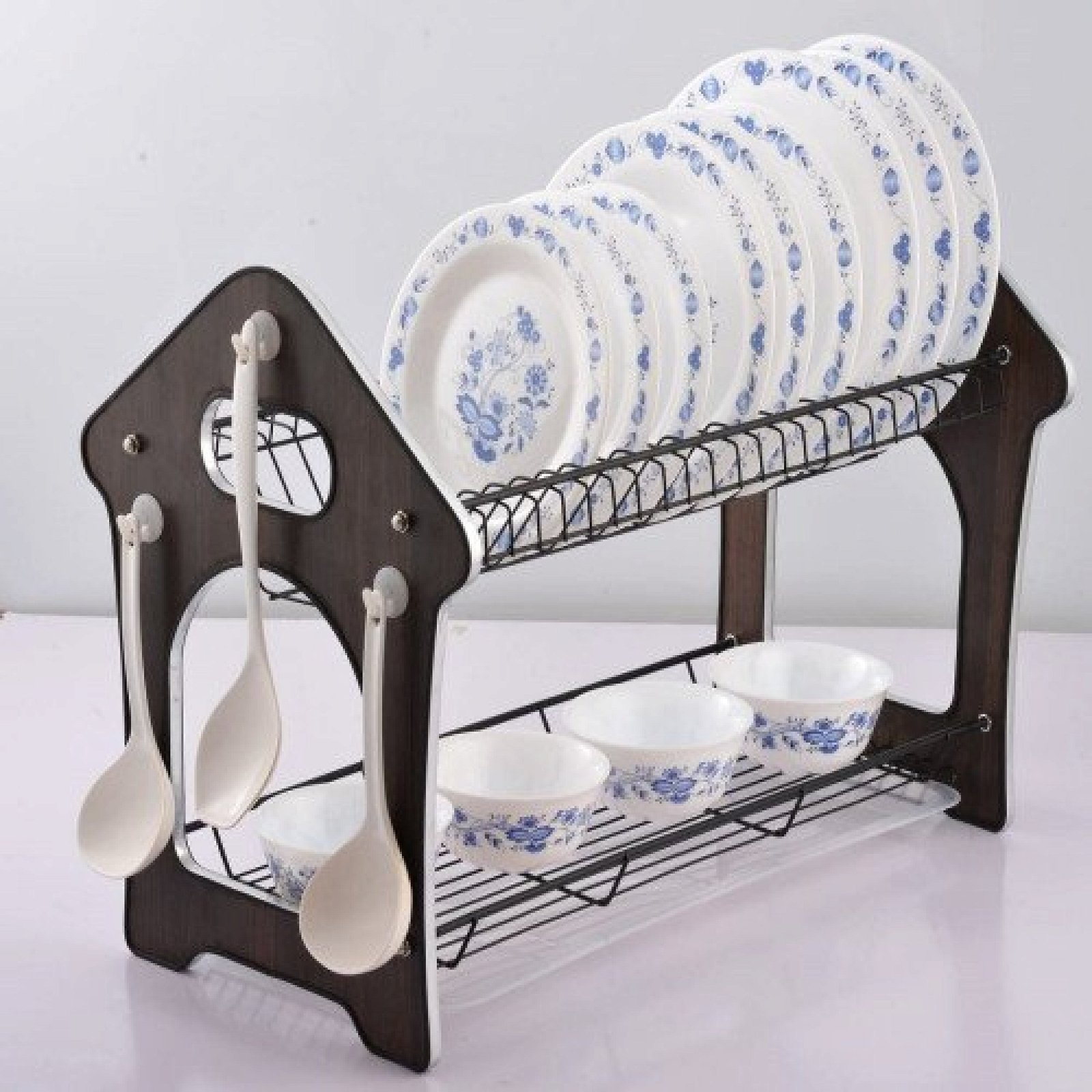 WoodWave 2 Tier Dish Organizer Water Proof Laminated Board Rg. Series