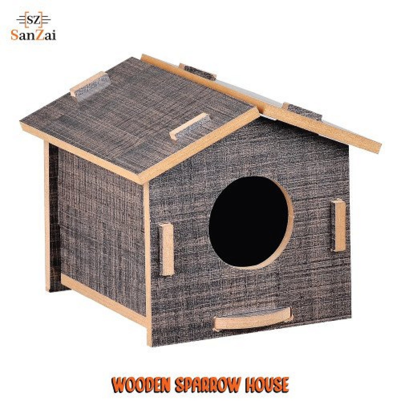 Wooden Bird Cage For Sparrow And Other Birds Wall Mounted