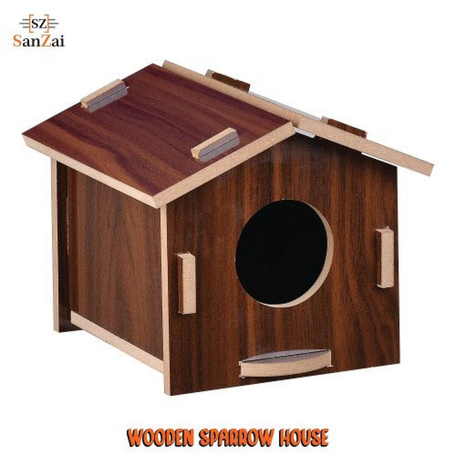Wooden Bird Cage For Sparrow And Other Birds Wall Mounted