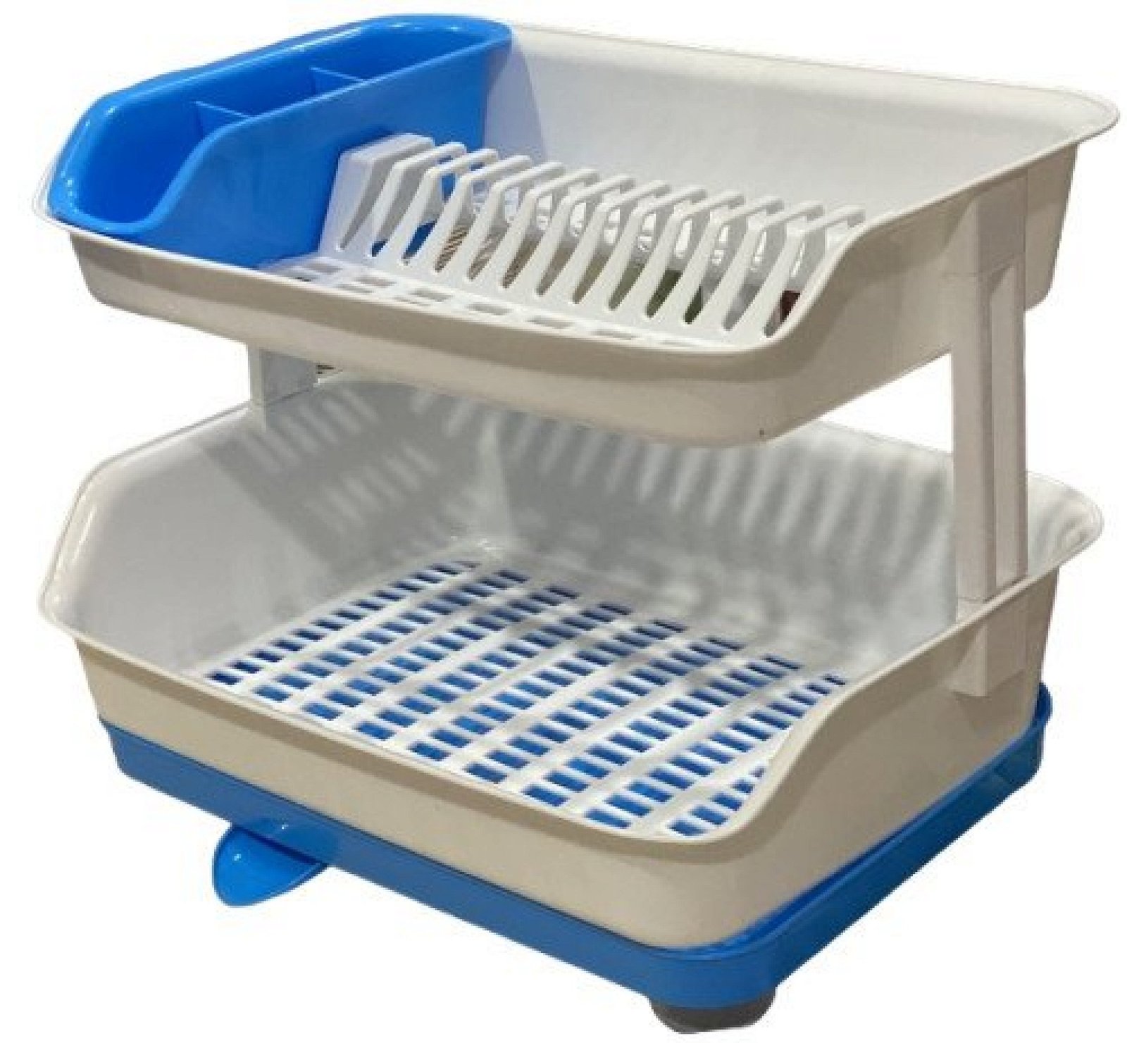 Kitchen Master Plate Stand Double Layer Dish Drainer