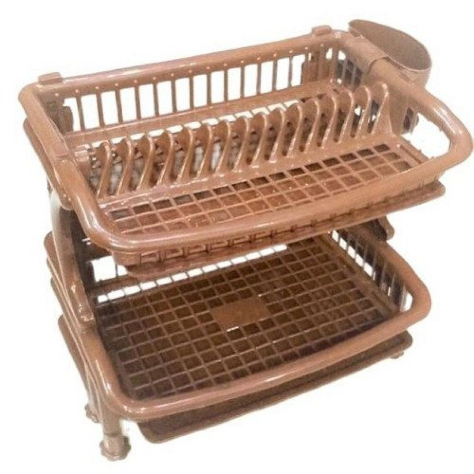 Premium Fantasy Plastic Two Layer Dish Drainer