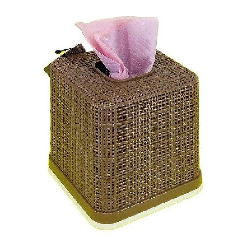 Tissue Roll Storage Box Kiwi Jute Premium Quality Plastic For Home & Office