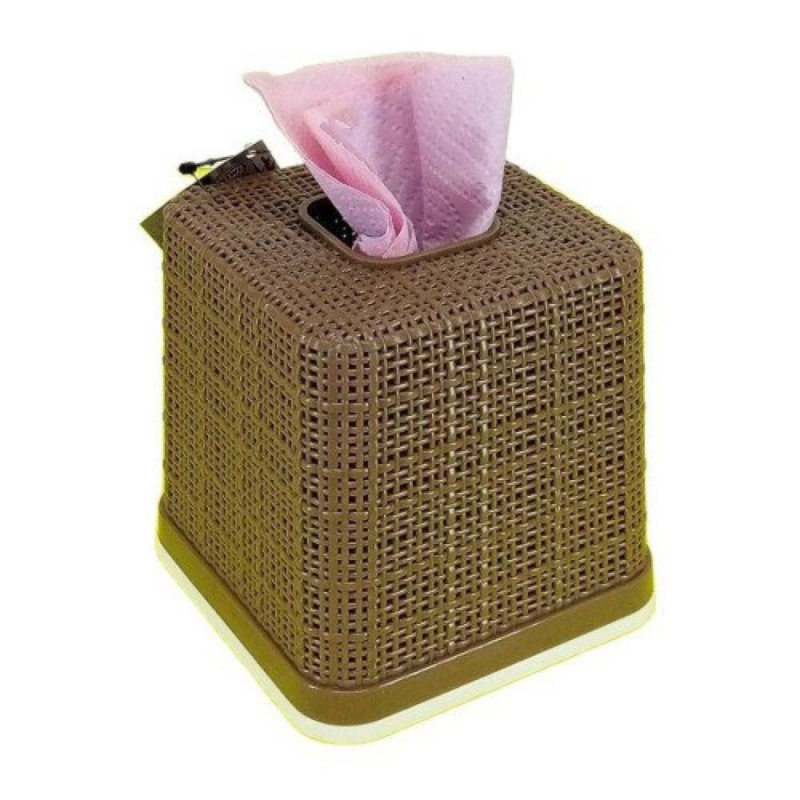 Tissue Roll Storage Box Kiwi Jute Premium Quality Plastic For Home & Office