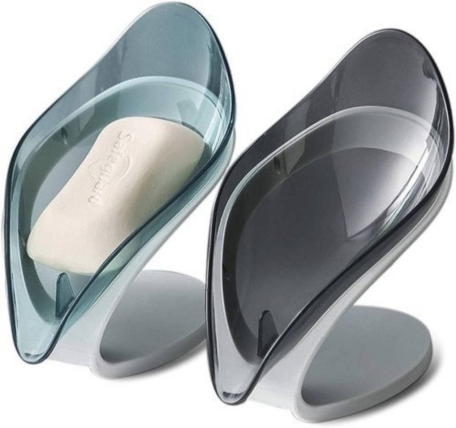 Creative Smart Leaf Shape Soap Box Drain Soap Holder Box Bathroom Shower Soap Holder Multicolor