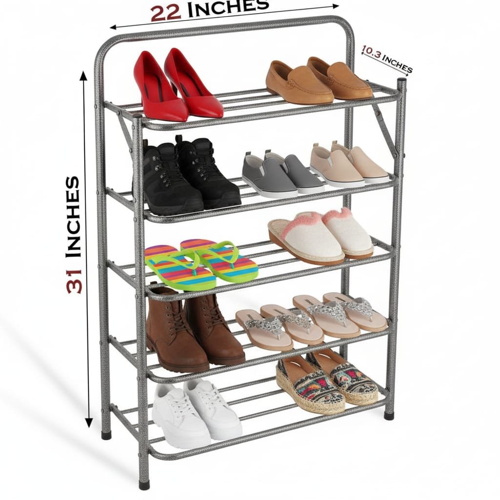 5 Tier Folding Shoes Rack